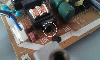 电子产品,电视机维修 我电视机电源板上这个是什么电子元件,为什么什么烧掉了 白圈里的这个,用什么替